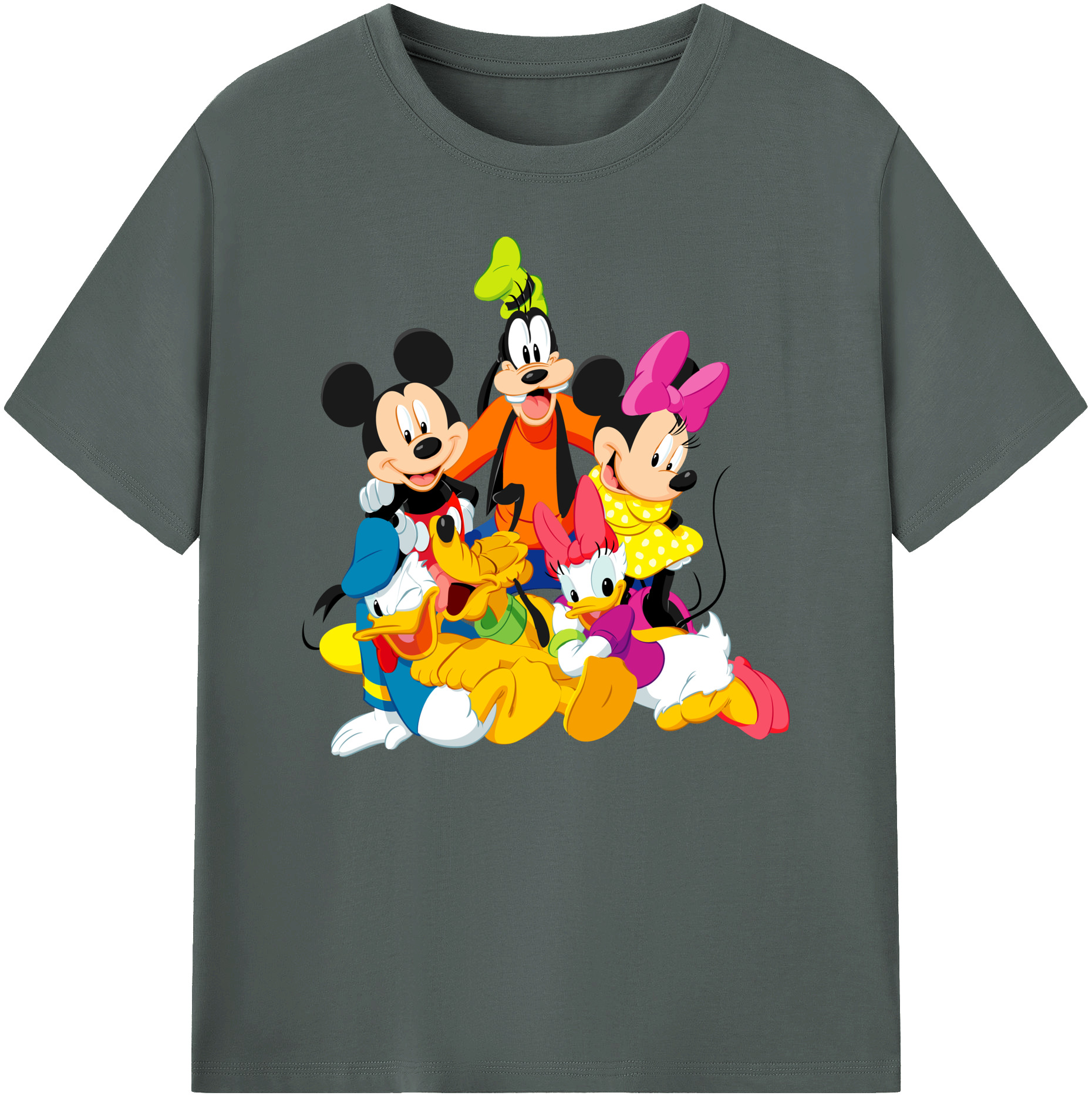 ミッキーマウス Mickey Mouse 綿100％ メンズ半袖Tシャツ｜肌触りやわらか＆通気性